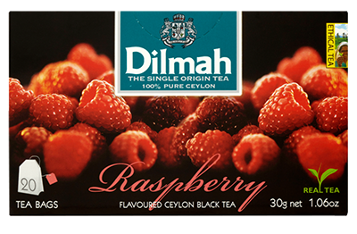 DILMAH raspberry-flavored black tea, 20 pcs.