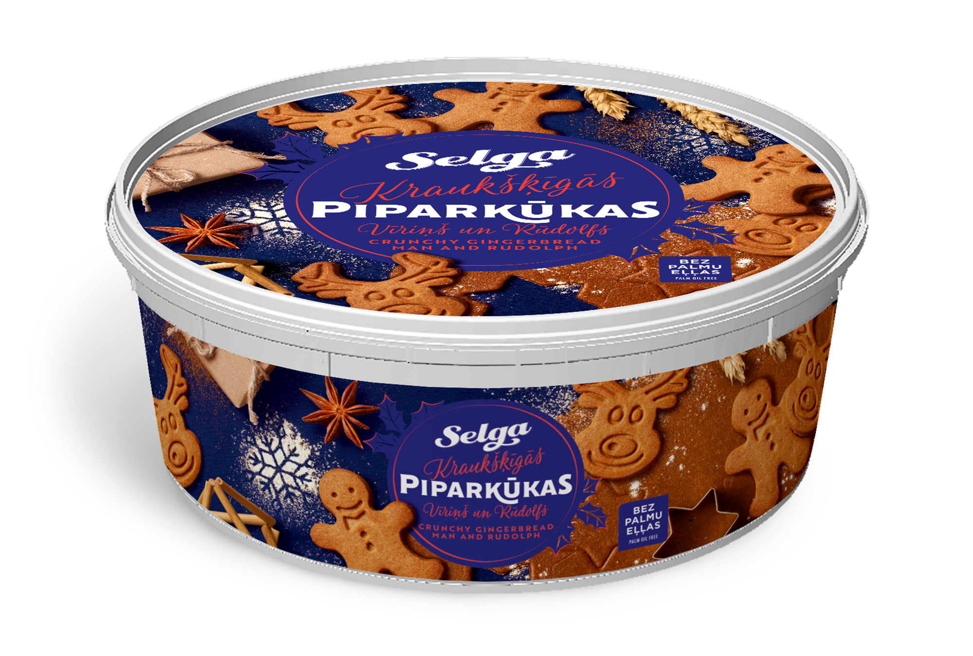 Ginger biscuits SELGA, Moose and man, crispy, 500 g