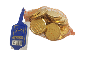 Šokoladinės EURO monetos maišelyje HAMLET 50g