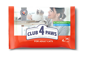 Cat food with chicken in sauce CLUB 4 PAWS 4x85g, 340g