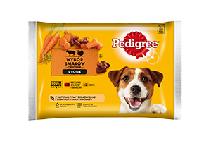 Konservuotas šunų ėdalas su jautiena, ėriena ir kalakutiena PEDIGREE 4x100g
