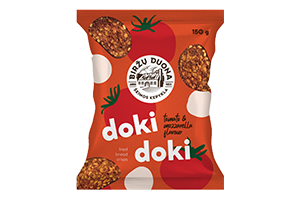 Pomidorų mocarelos skonio keptos duonos traškučiai DOKI DOKI 150g