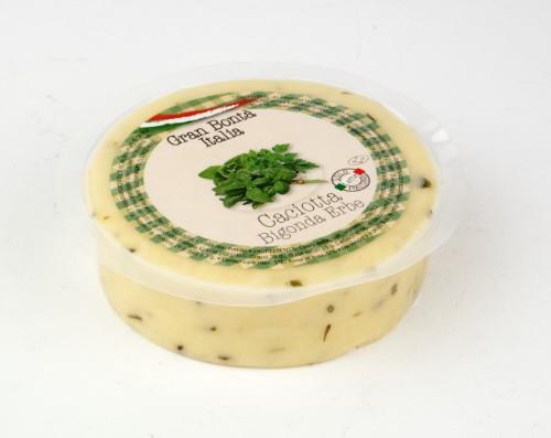 Cow's Milk Cheese CACIOTTA Bigonda, with herbs, RSM 42%, 200g