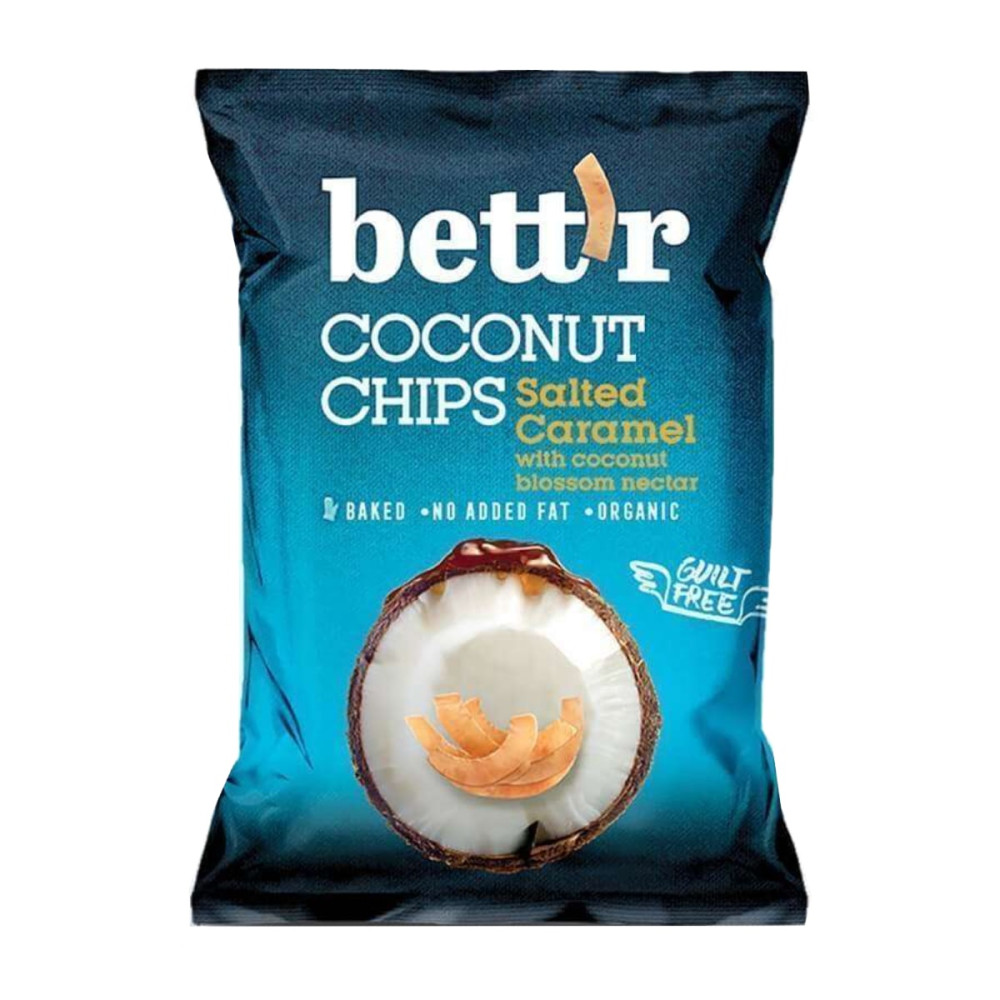 Coconut chips with salty caramel, organic