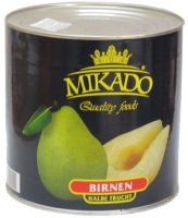 Pear halves MIKADO, 2,5 kg  / 1,5 kg