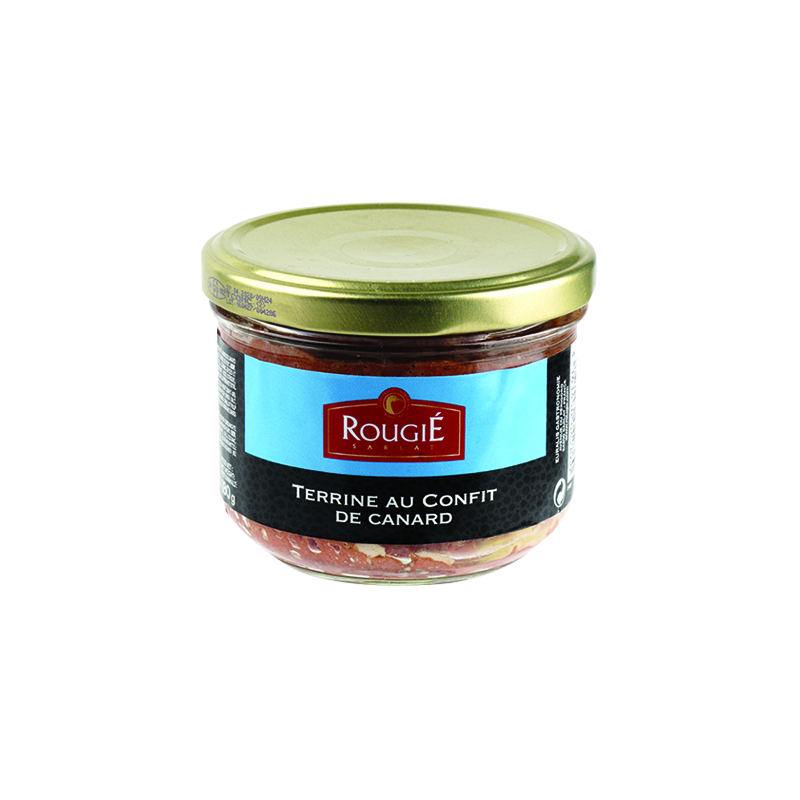 Terrine of duck confit , glass jar, 180  g