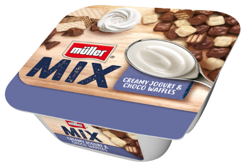 Chantilly kremo skonio jogurtas MÜLLER MIX Waffles, 130g