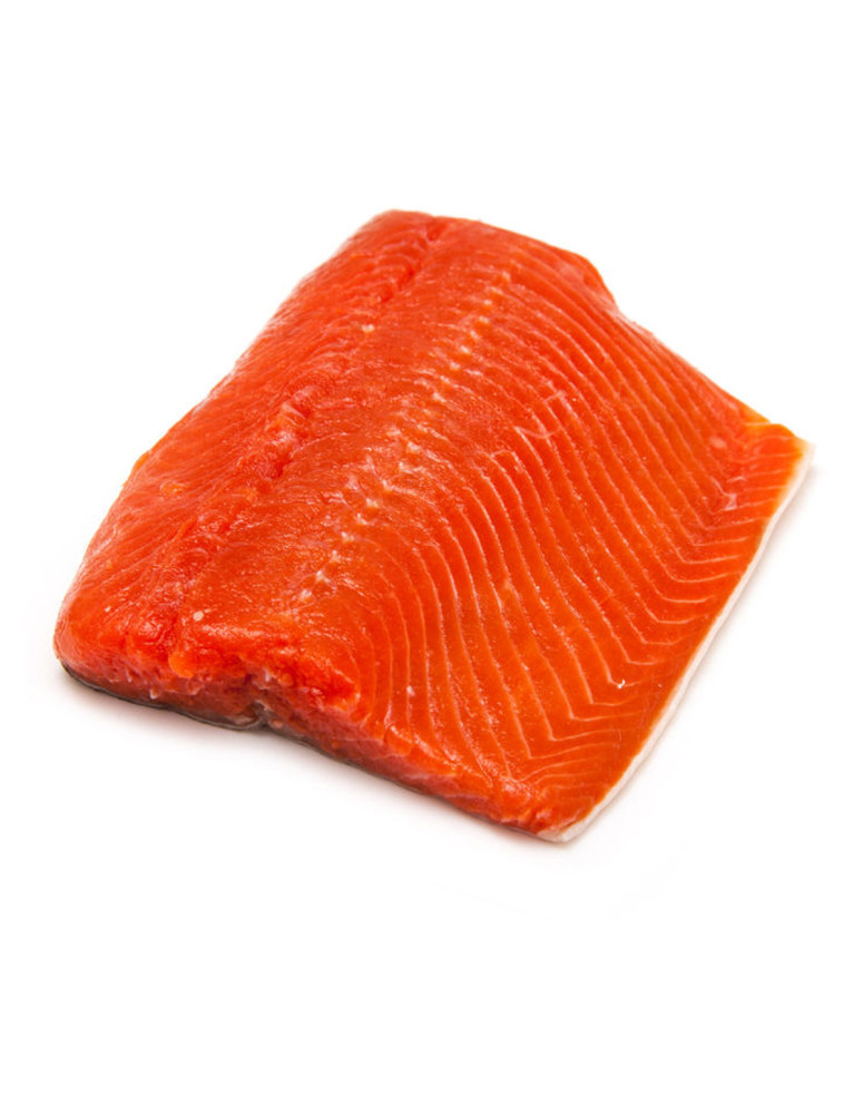 Fillet of Alaska wild red salmon, salted, skinless