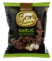 Juodos duonos traškučiai su česnaku BON CHANCE, 120 g