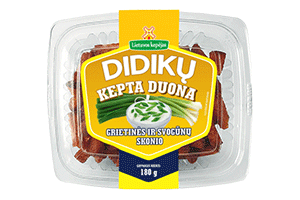 DIDIKŲ grietinės ir svogūnų skonio kepta duona 180g