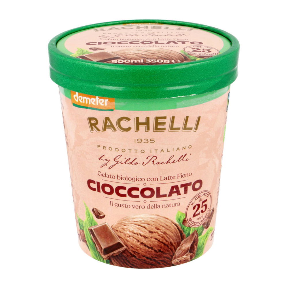 Šokoladiniai grietininiai valgomieji ledai CIOCCOLATO, ekologiški