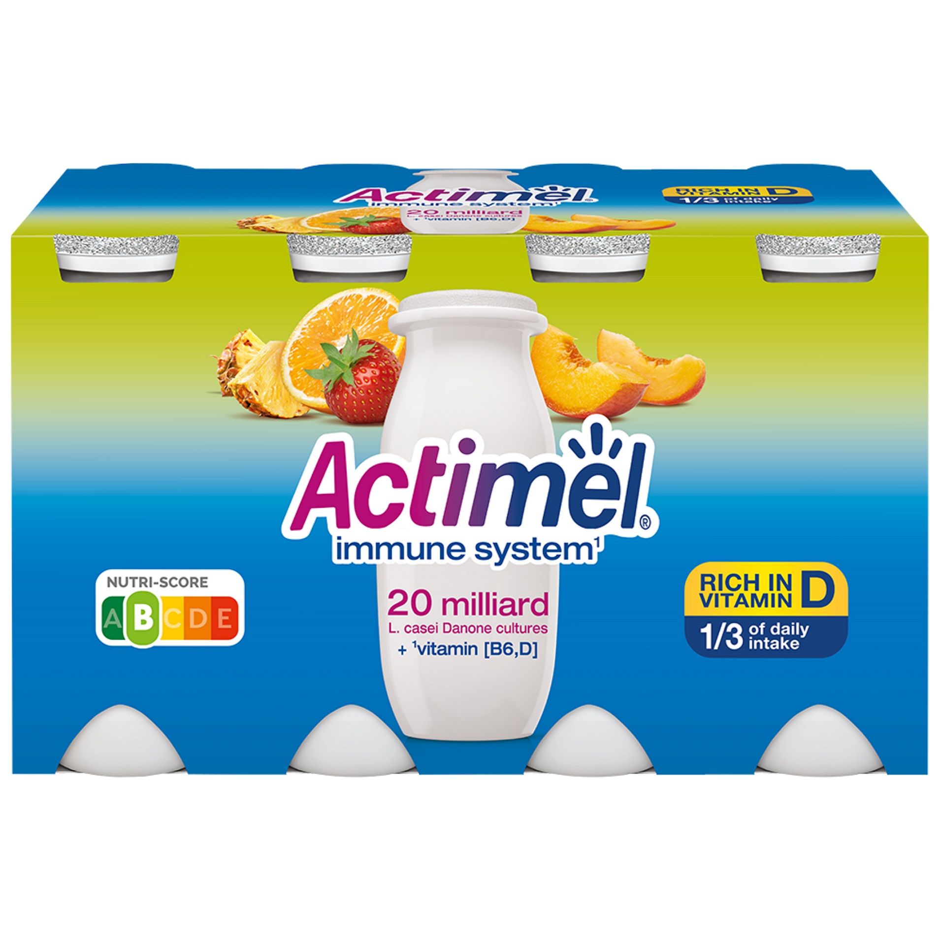 Yogurt drink ACTIMEL, multifruit, 8x100 g