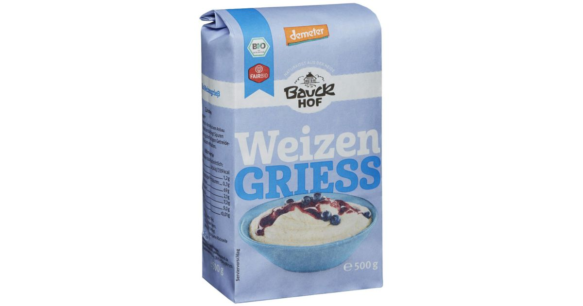 Wheat semolina, biodynamic