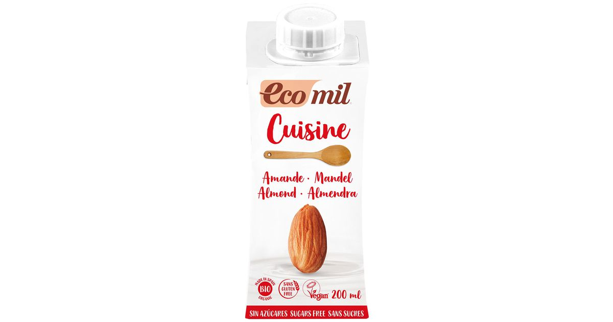 Sugar-free almond cream for culinary use, organic