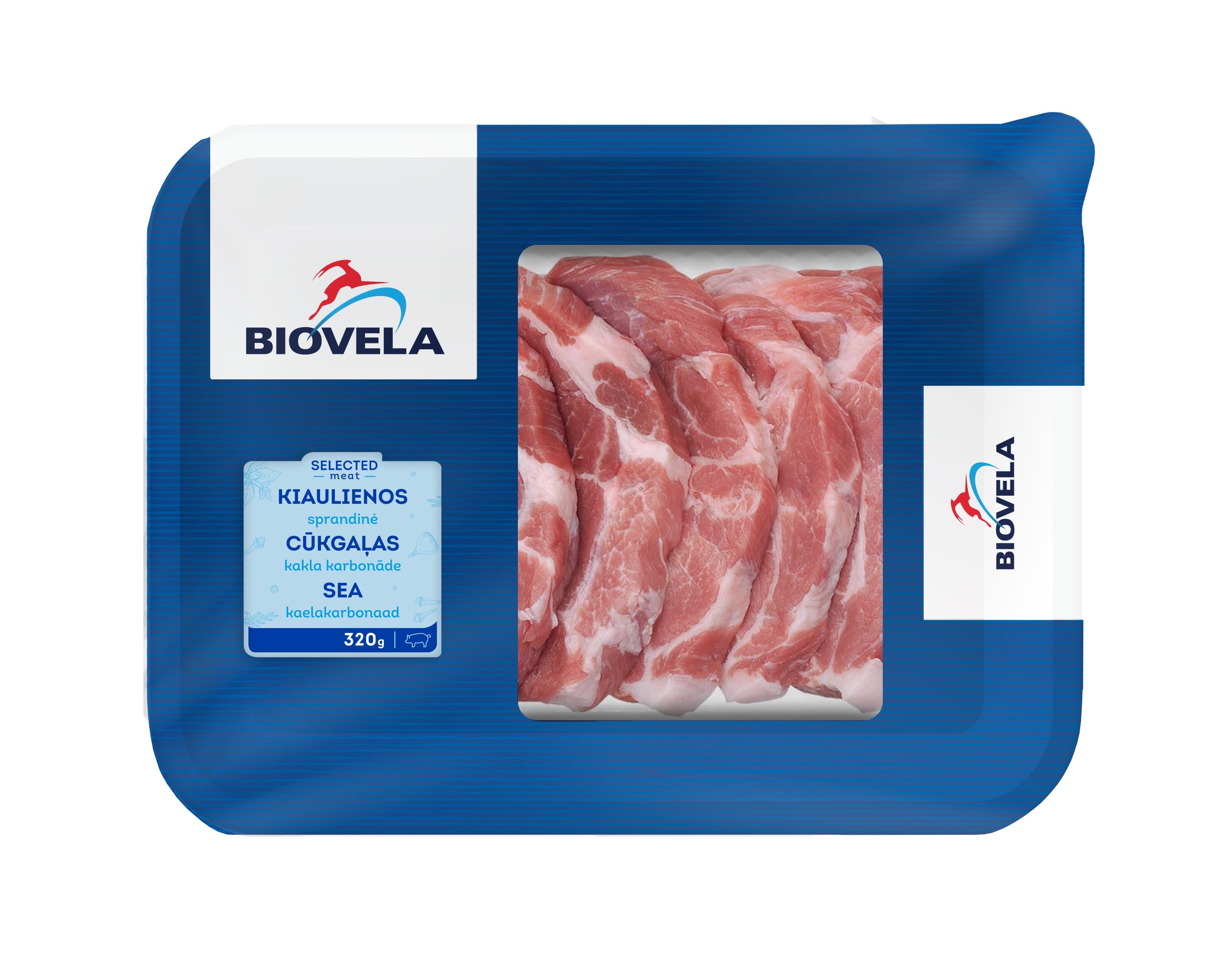 Chilled pork steaks without bone, 320g