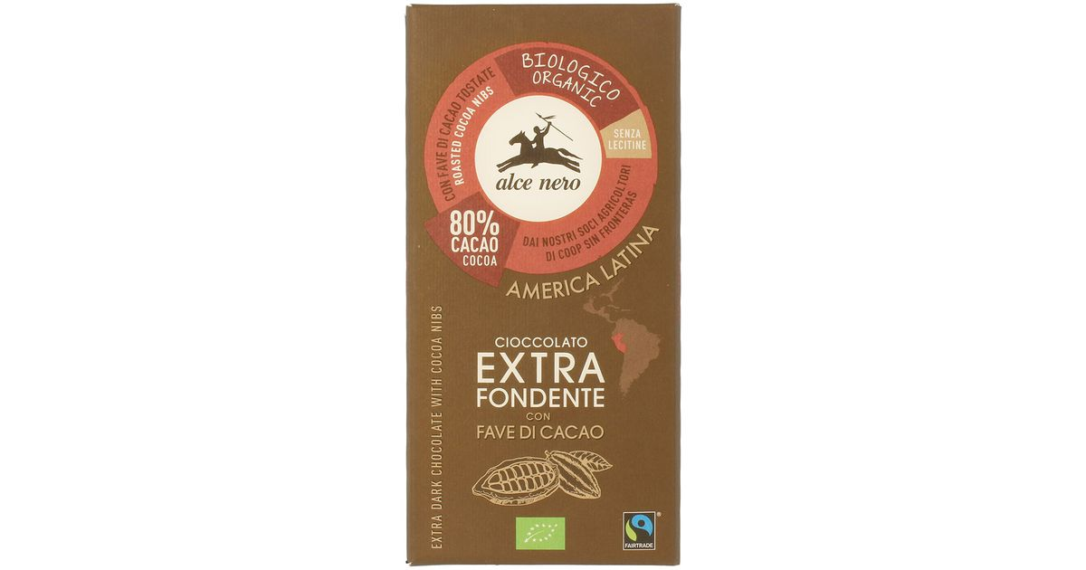 80% dark chocolate with cocoa beans, organic