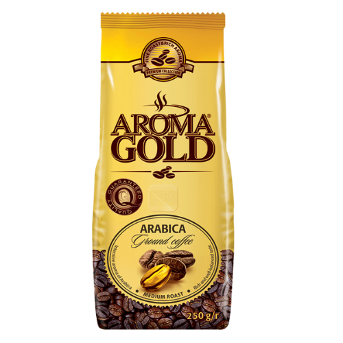 Medium roast natural ground coffee AROMA GOLD, 250 g