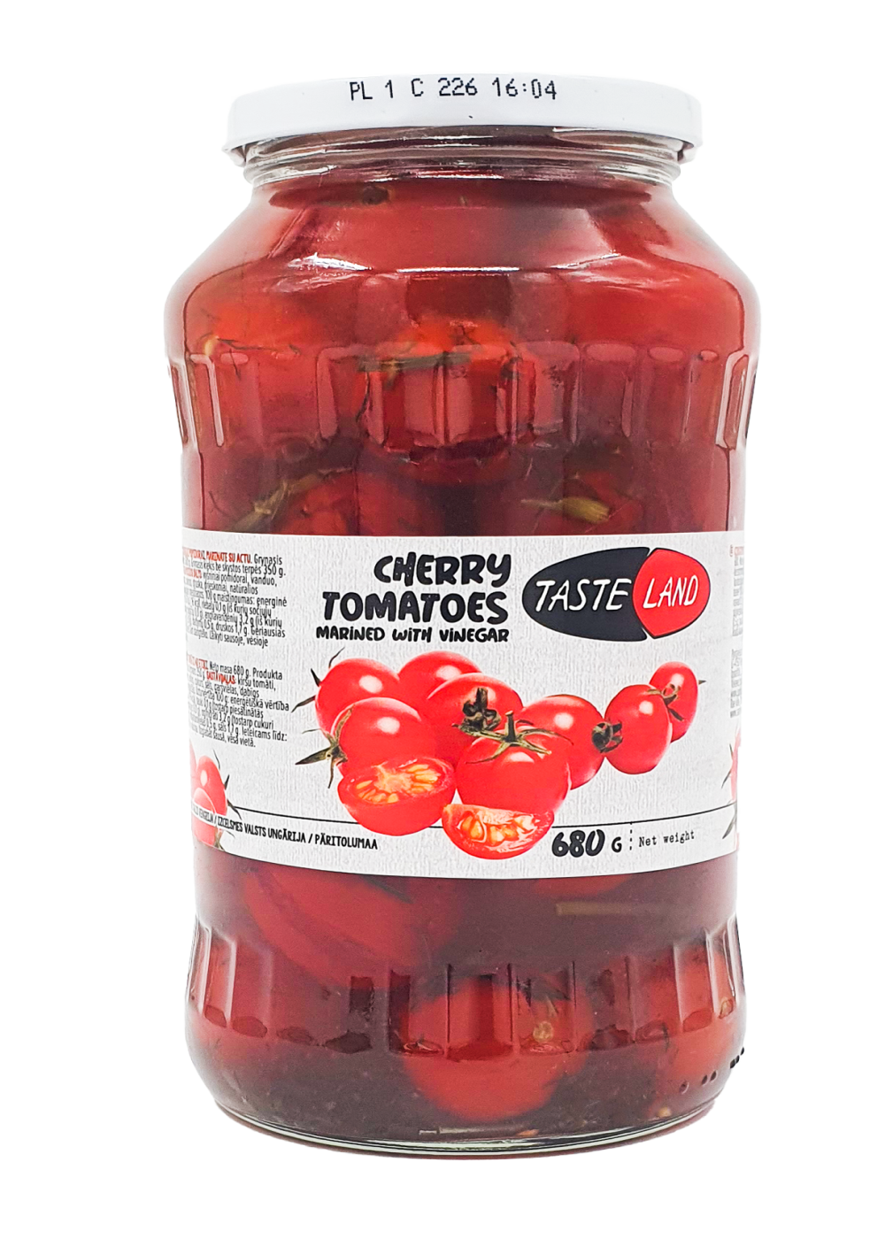 Cherry tomatoes TASTE LAND in vinegar 680g/350g