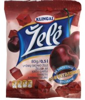 Jelly KLINGAI, cherry flavour, 80 g