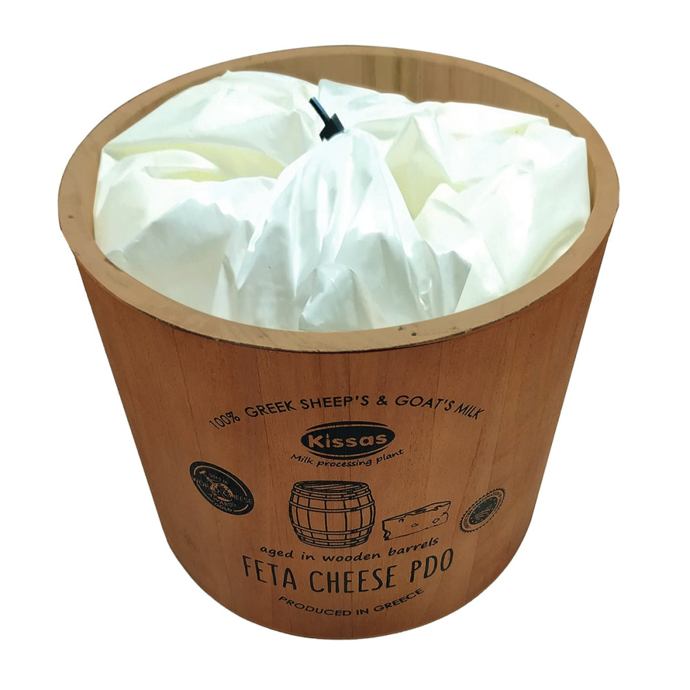 Avių ir ožkų sūris FETA PDO, brandintas medžio statinėse 60 d.