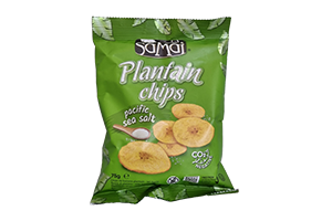 Plantano traškučiai su jūros druska SAMAI 75g