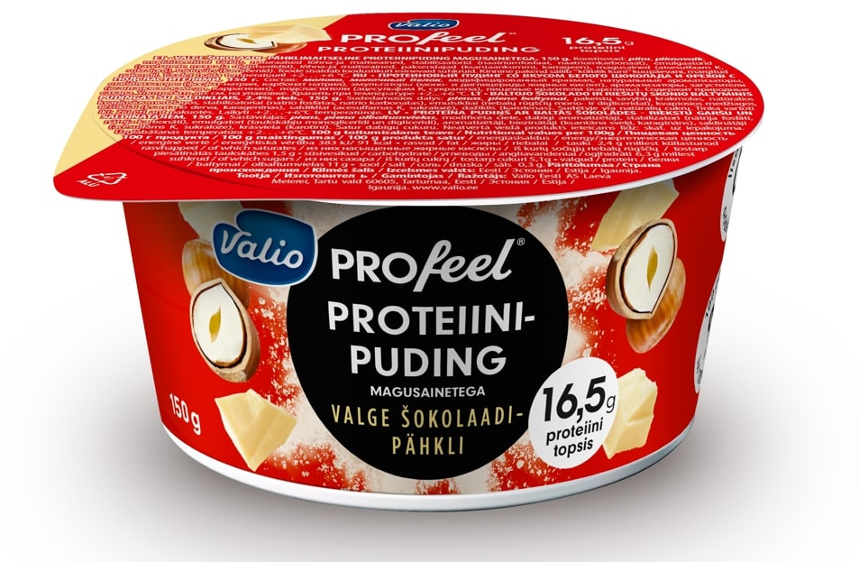 Protein pudding Valio PROFEEL, white chocolate and nut flavor, 150 g