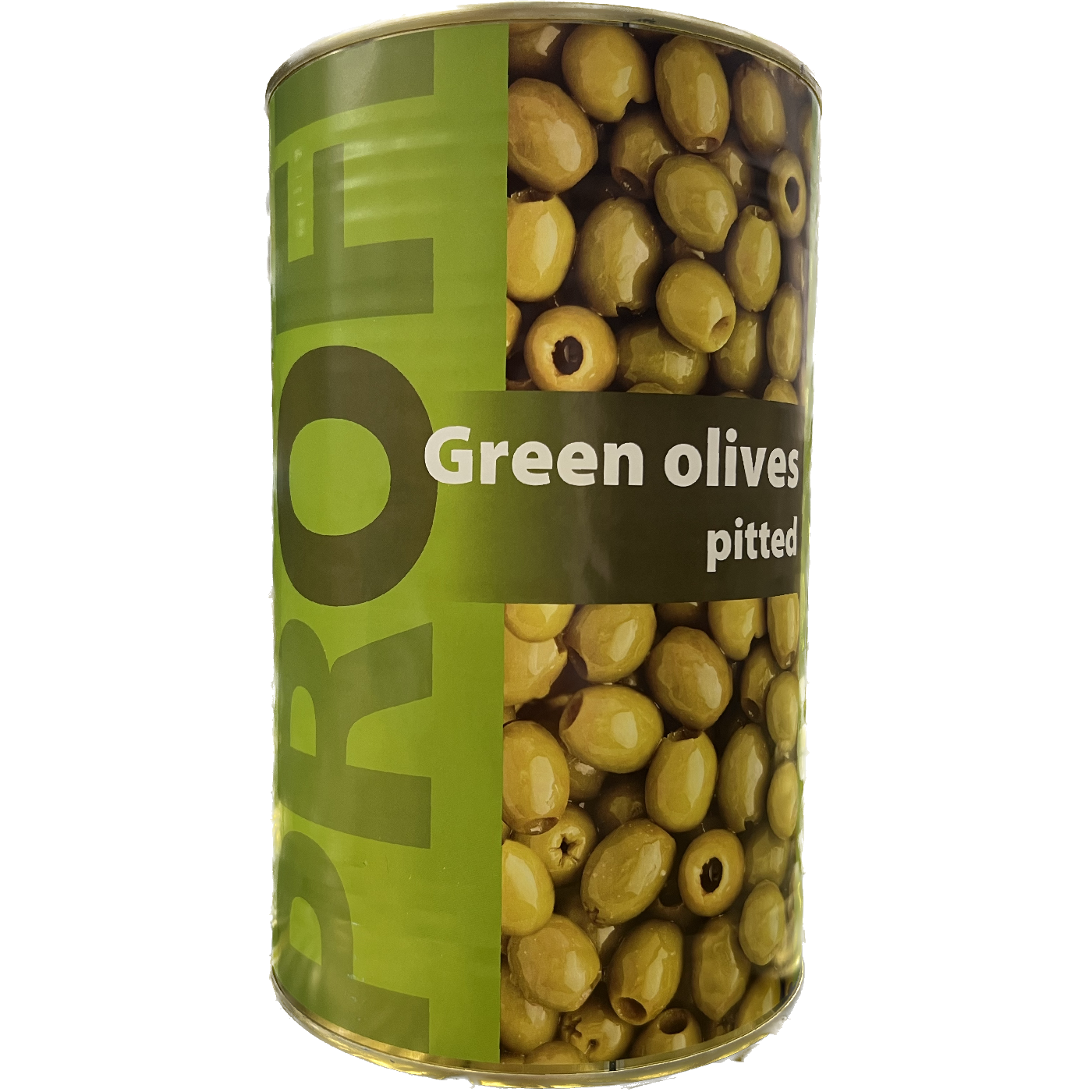 Green olives PROFI, pitted, 4,3 kg/ 2 kg