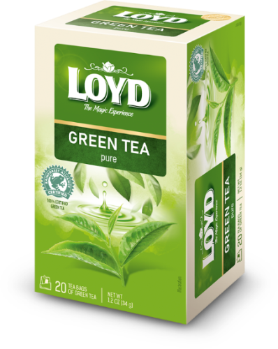 Žaliosios arbatos gėrimas LOYD Green Pure, 20 x 1.7g