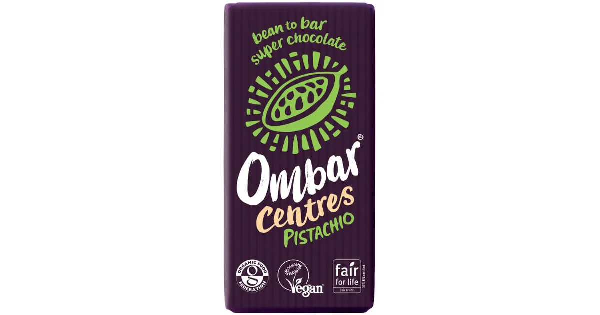 Juodasis šokoladas su pistacijų įdaru, ekologiškas
