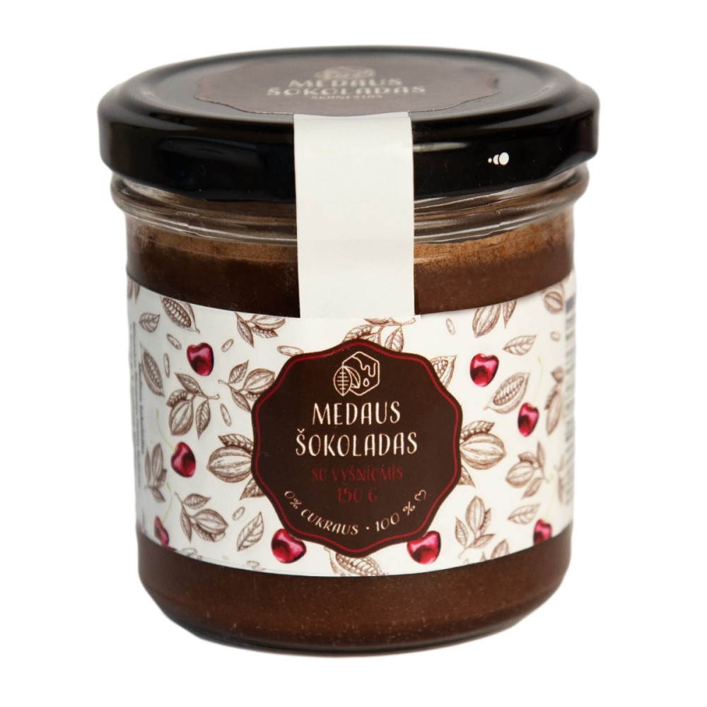 Honey chocolate with cherries