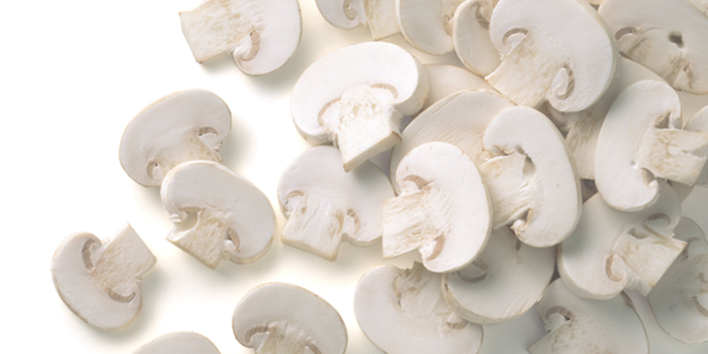 Frozen IQF champignon, slices, 1 kg