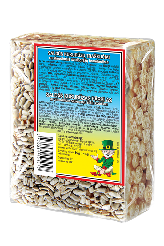 Corn cake with sunflower seeds, 45 g