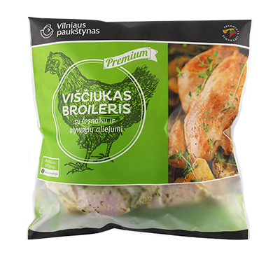 Marinuotas viščiukas VIŠTIENA KITAIP su česnakais ir alyvuogių aliejumi, 1 kg
