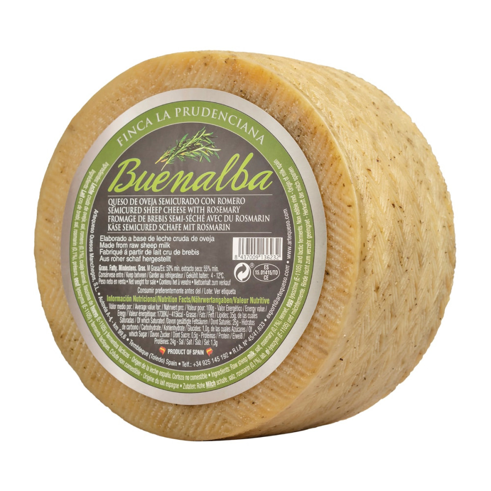 Avių pieno sūris su rozmarinais, brandintas 3–4 mėn., 50 % rieb. s. m.