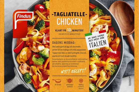 Frozen pasta FINDUS Taglietelle Chicken, 1kg