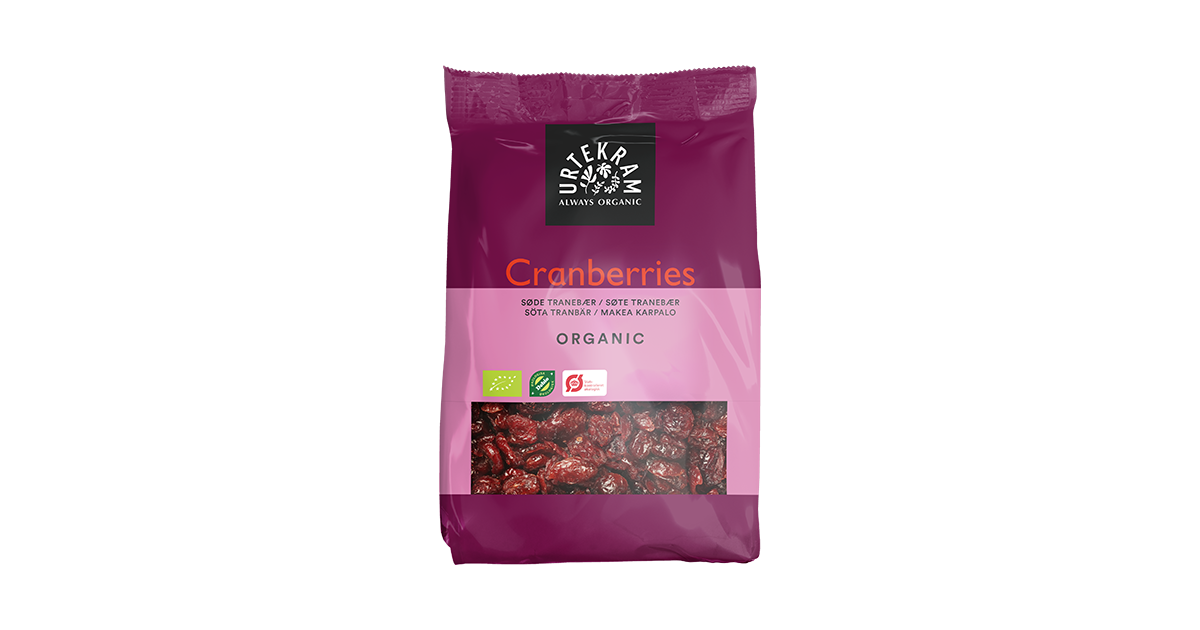 Dried sweetened cranberries, organic