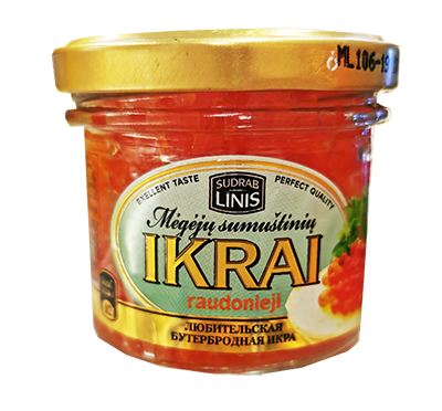 MĖGĖJŲ raudonieji sumuštinių ikrai, 100 g