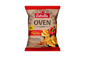 Mild paprika flavored potato chips ESTRELLA OVEN CHIPS 125g