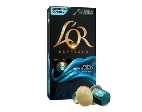 Coffee capsules L'OR Papua New Guinea, 10 pcs