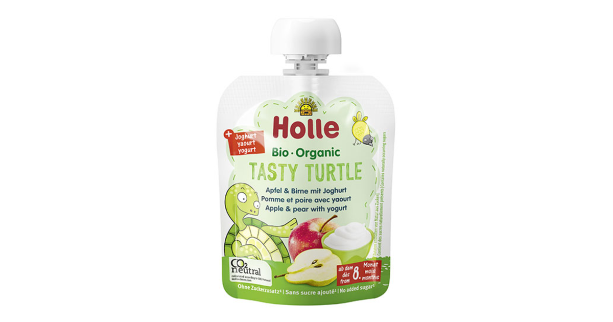 Organic TASTY TURTLE apple and pear puree with yogurt