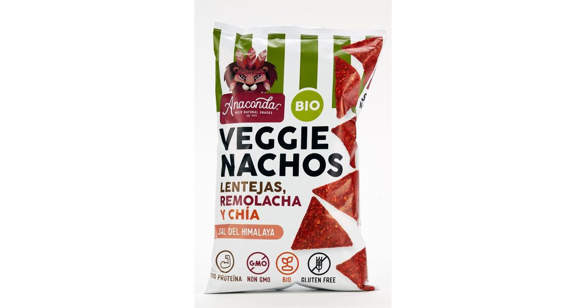 Corn chips with lentils, beets, and chia seeds, organic