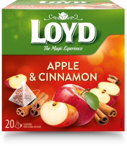 Fruit tea LOYD, apple and cinnamon flavor, 20 x 2.5g