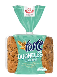 Kvietinės duonelės TOSTE su grūdais, 220 g
