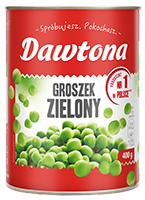 DAWTONA canned peas, 400 g