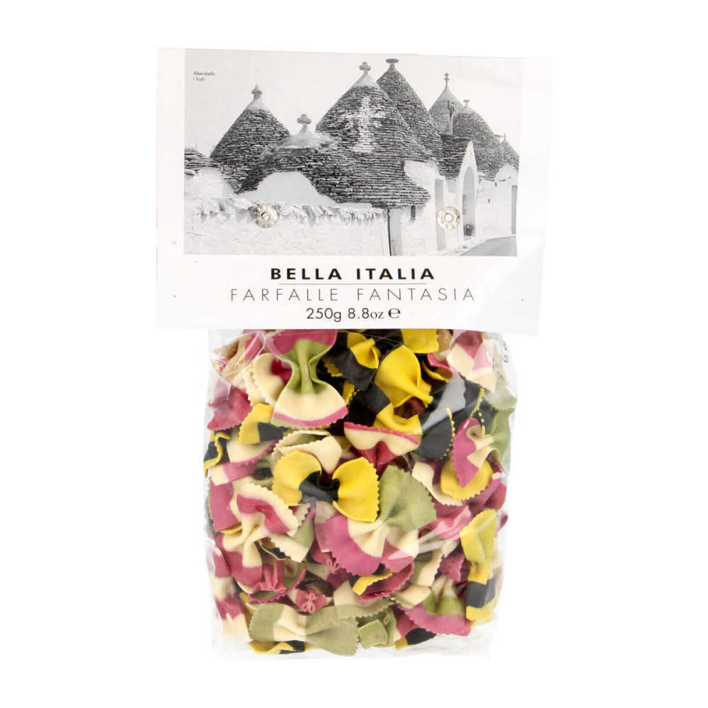 FARFALLE pasta, in various colors