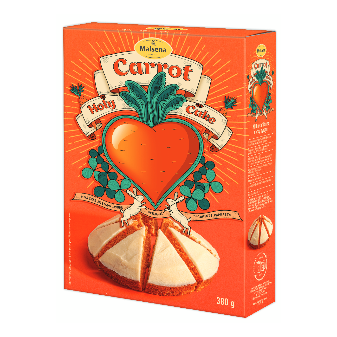 Flour mixture "Holy carrot cake" MALSENA, for carrot cake, 380g