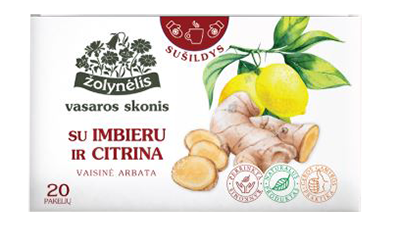 Fruit tea with ginger and lemons SUMMER TASTE, 20x2 g