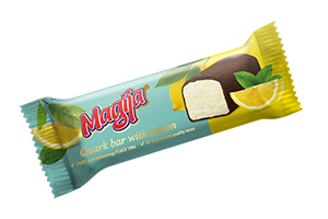 MAGIJA varškės sūrelis su citrina, aplietas šokoladu 22.2% 40g