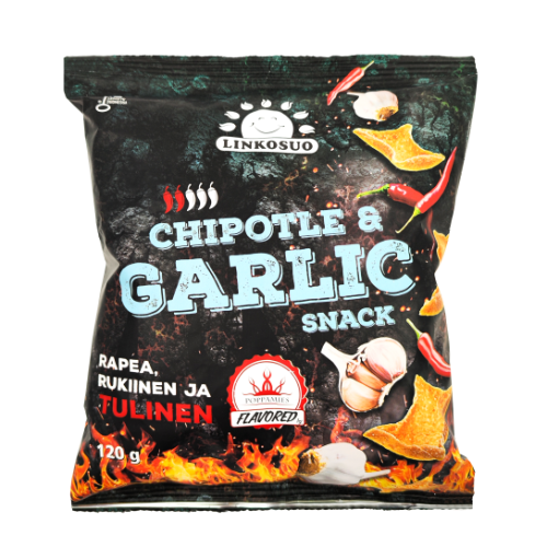 Rye chips LINKOSUO, Chipotle & Garlic, 120 g
