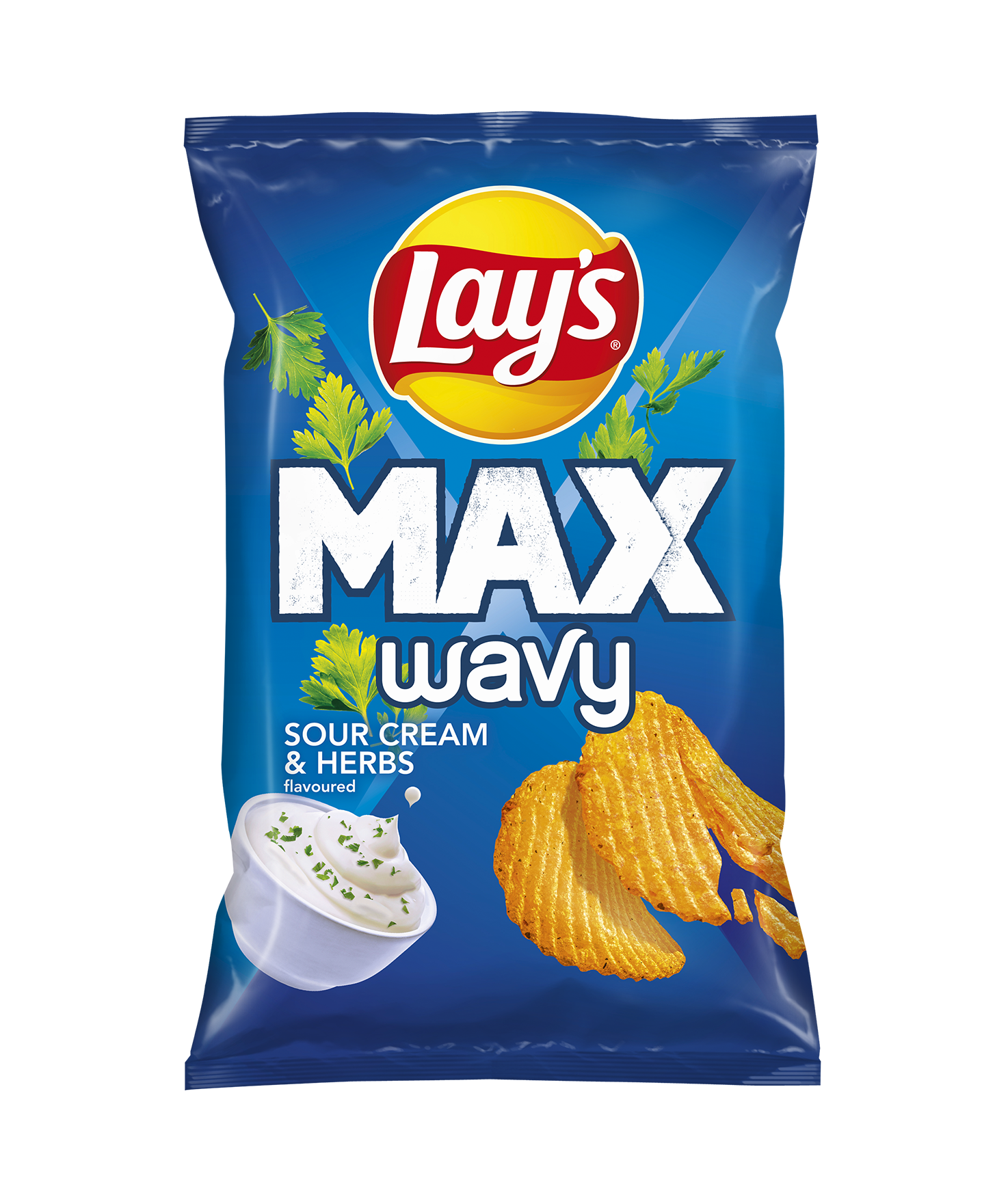 Potato chips LAY'S Wavy, Sour cream and herbs, 120 g